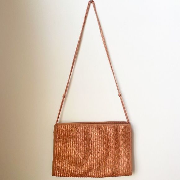 Woven Rectangle Ratan Clutch Purse - Picture 10 of 14